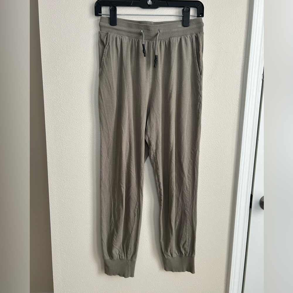 ZARA Olive Green Elastic Waist Drawstring Pockets Jogger Pants Size M Medium